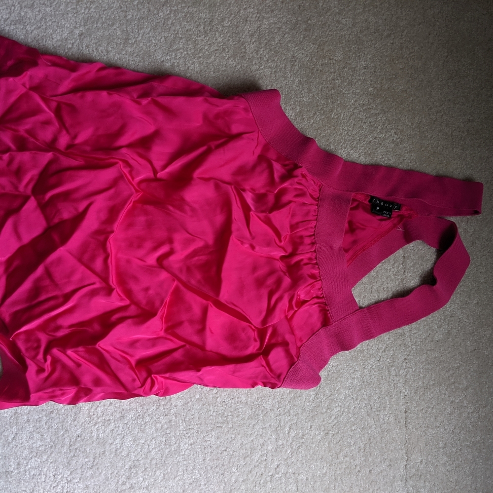 Theory pink viscose tank